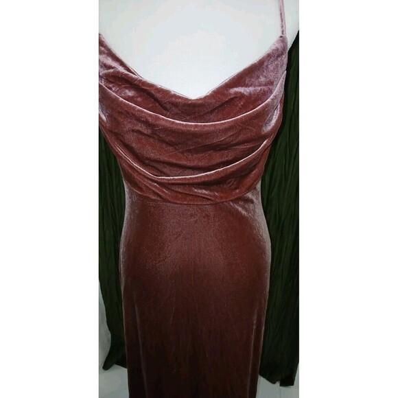Revelry Skye Velvet Dusty Rose Maxi Dress Sz 8 Bridesmaid Formal Party Evening - Picture 2 of 10